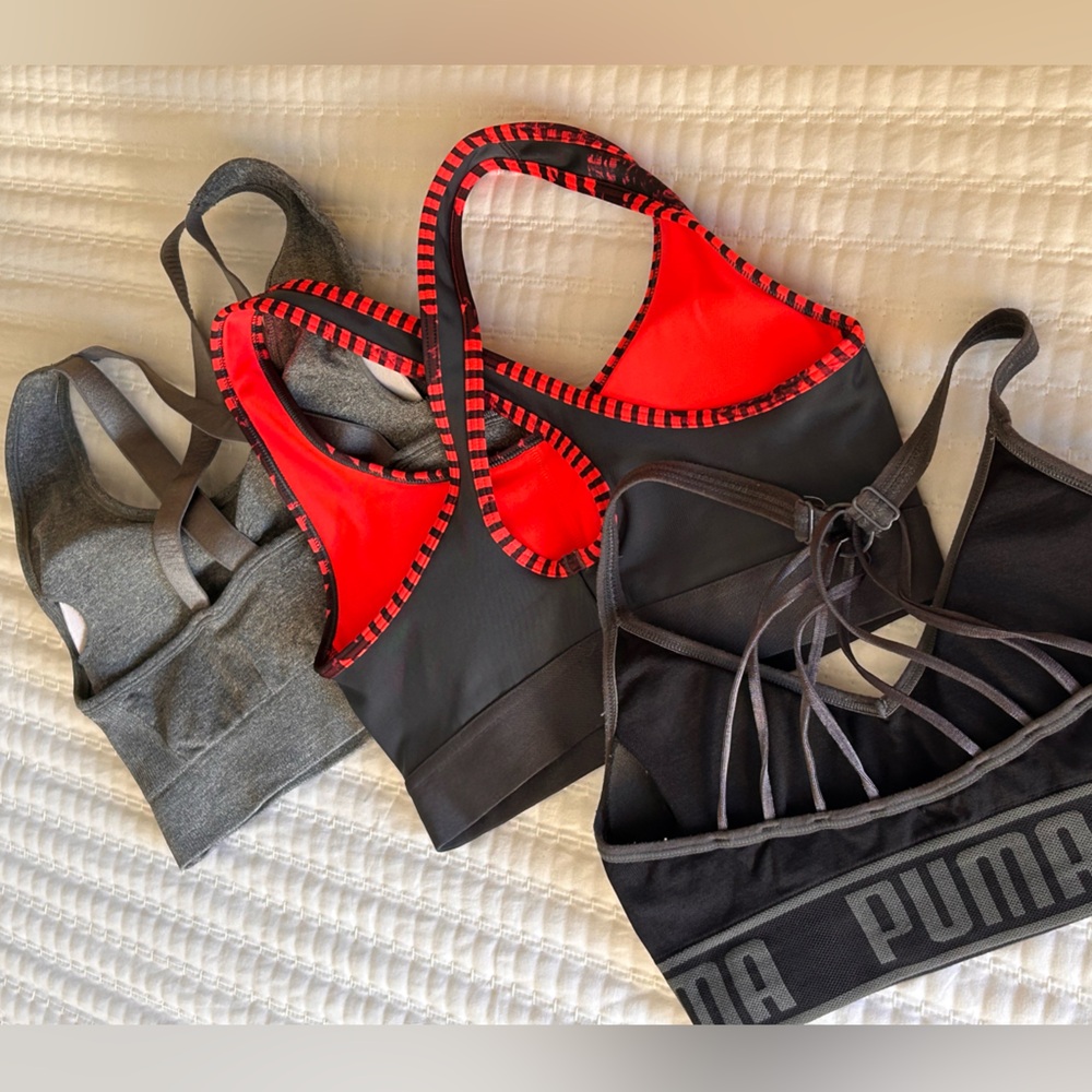 Puma & Under Armour Women's Sports Bra Trio